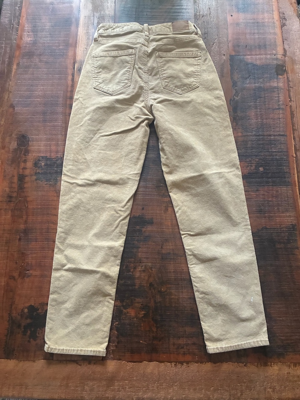 American Eagle Stretch Tan Straight Corduroy 0R - Picture 2 of 4